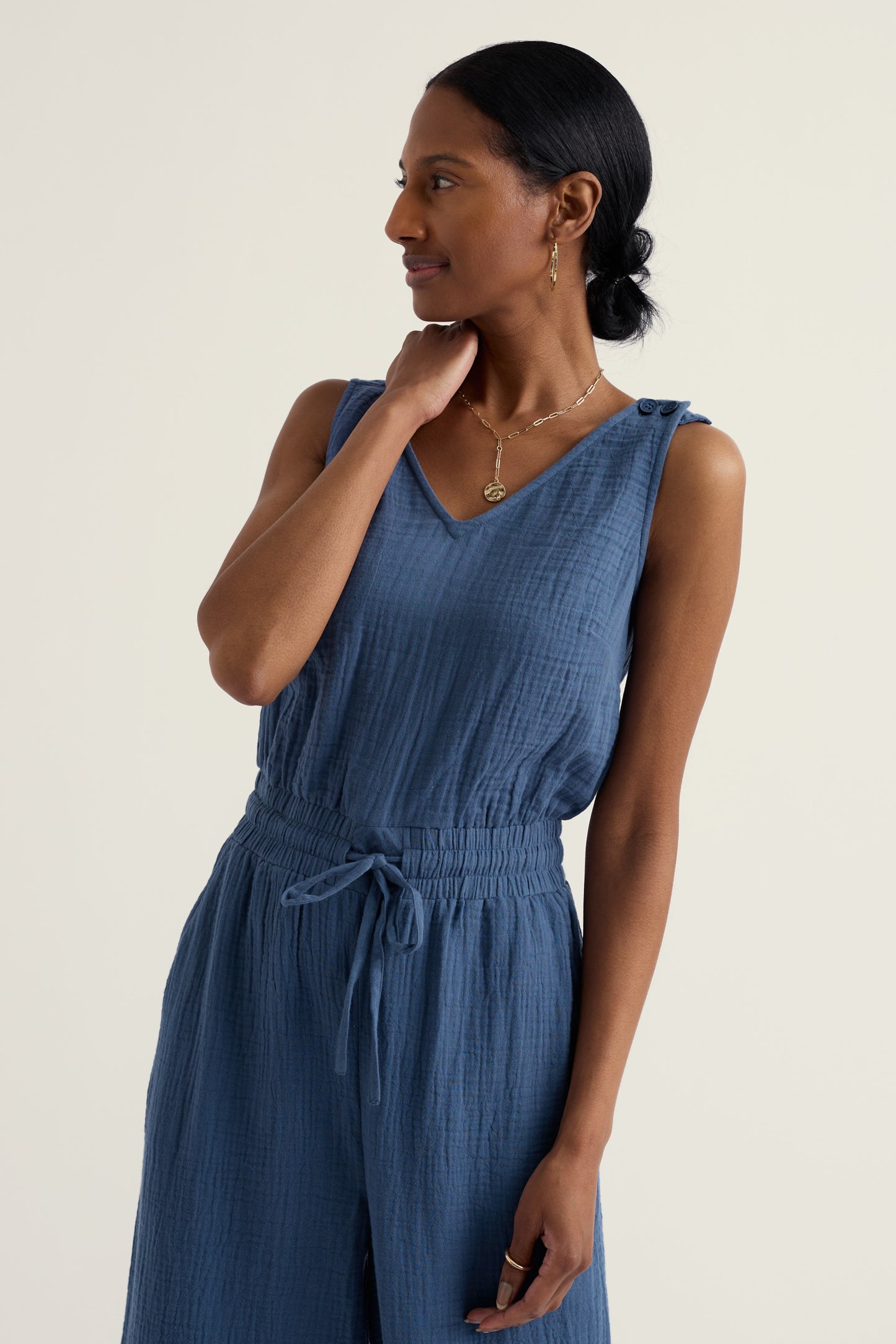 Trembetha Jumpsuit in GOTS-Certified Organic Cotton